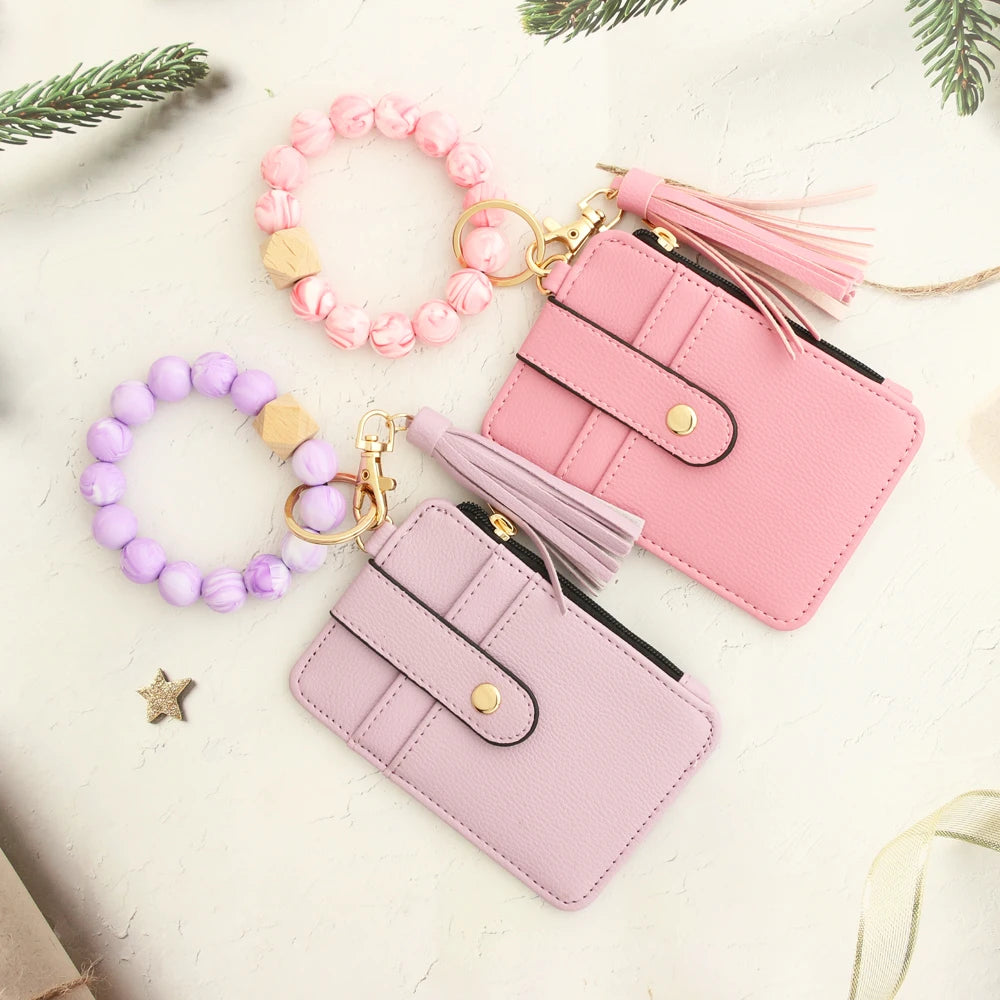 Monedero de piel sintética con pulsera para Mujer