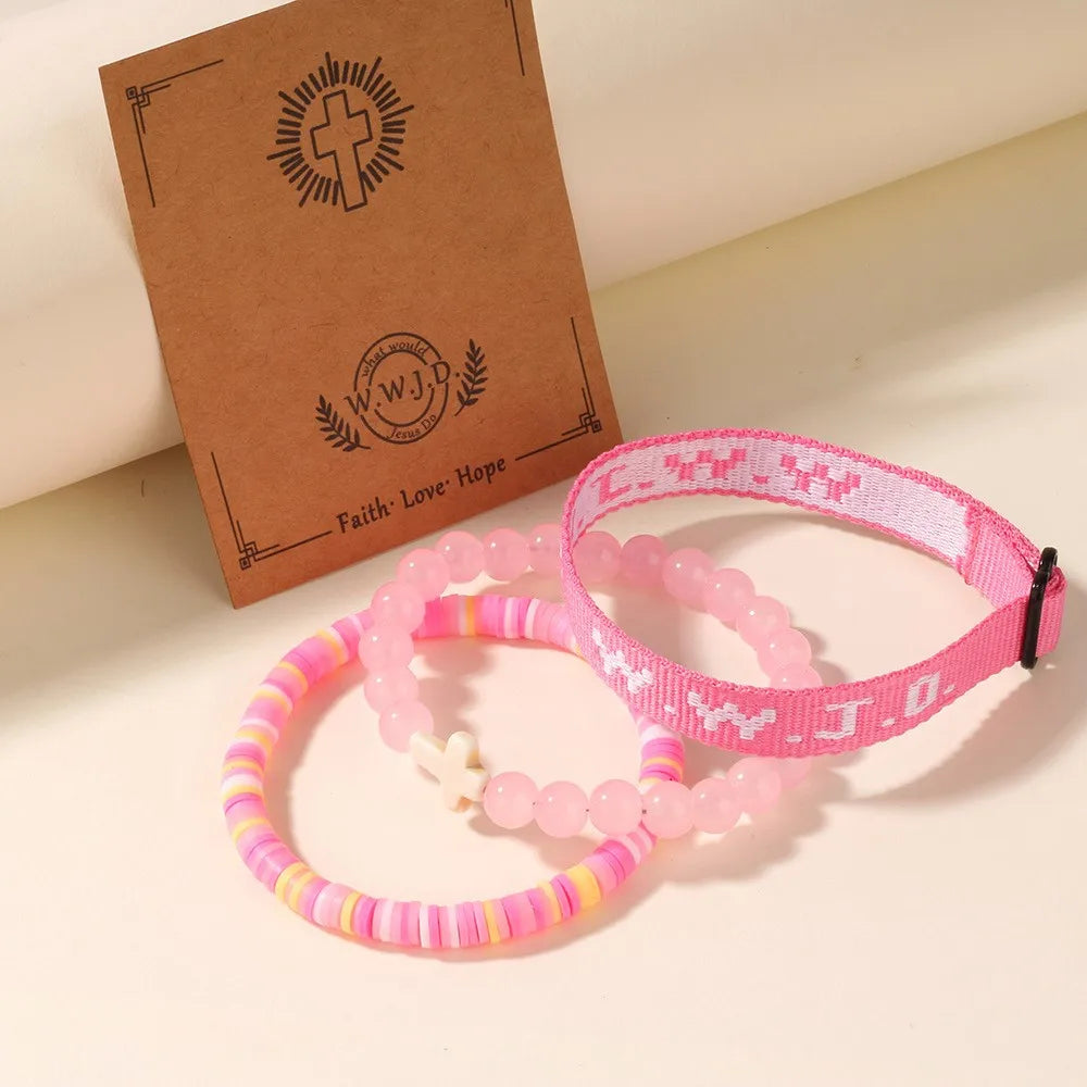Pulsera con dije de cruz