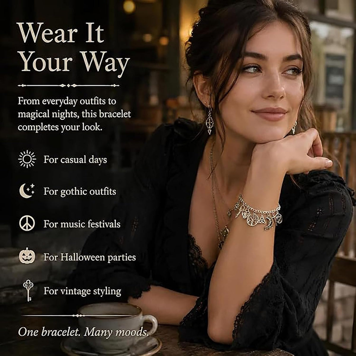 Pulsera Protectora de Dijes Mística