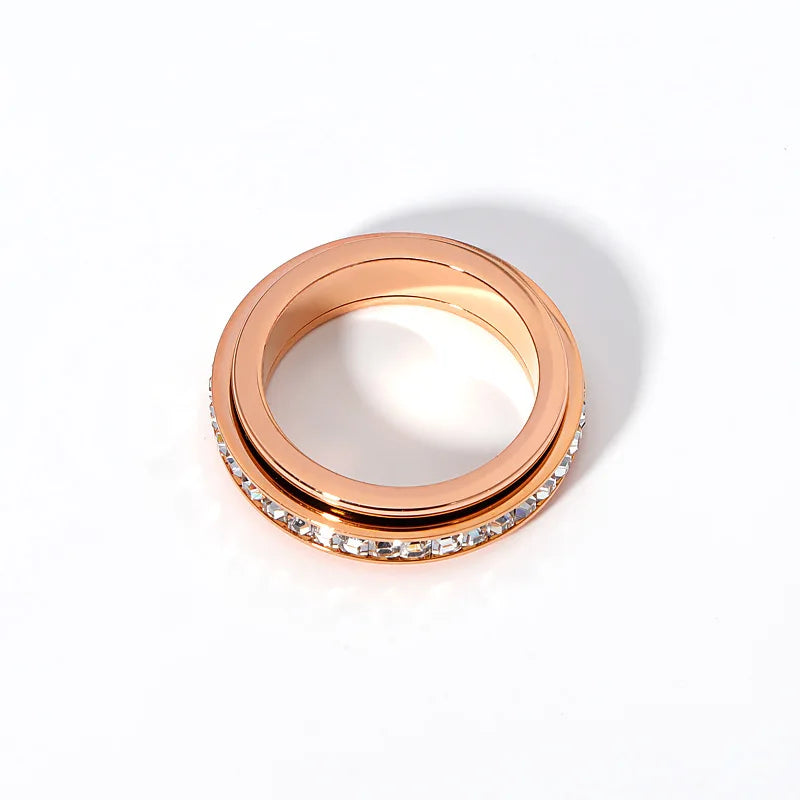 Anillos de ansiedad para mujeres de titanio