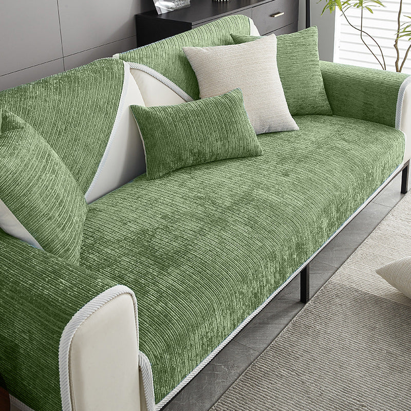 Cubierta de sofá de chenille de rayas simple 70*70 en (1 PC)
