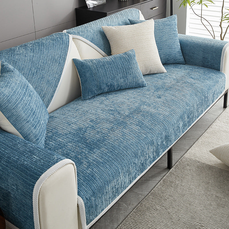 Cubierta de sofá de chenille de rayas simple 70*70 en (1 PC)