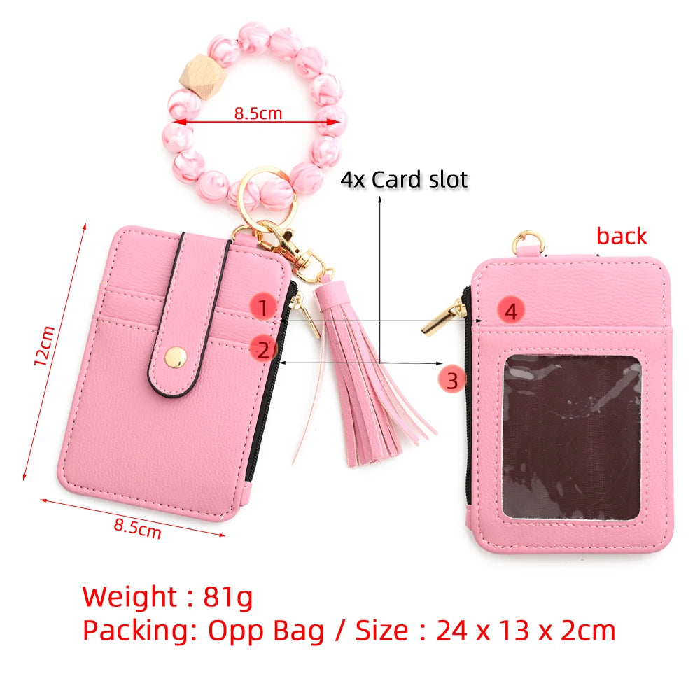 Monedero de piel sintética con pulsera para Mujer